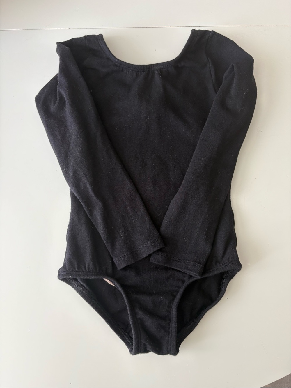 Girls  Long-Sleeve Black One-Piece Leotard
